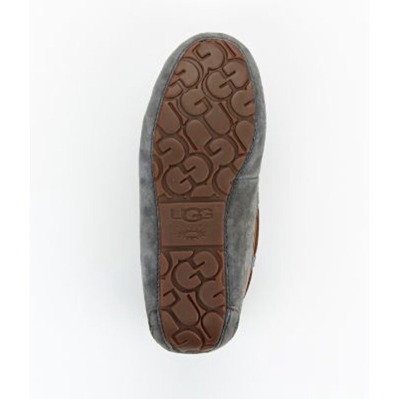 UGG DAKOTA SUEDE LEATHER SHEARLING DRIVING LOAFERS SLIPPERS GREY NIB SZ 8 - Picture 10 of 10